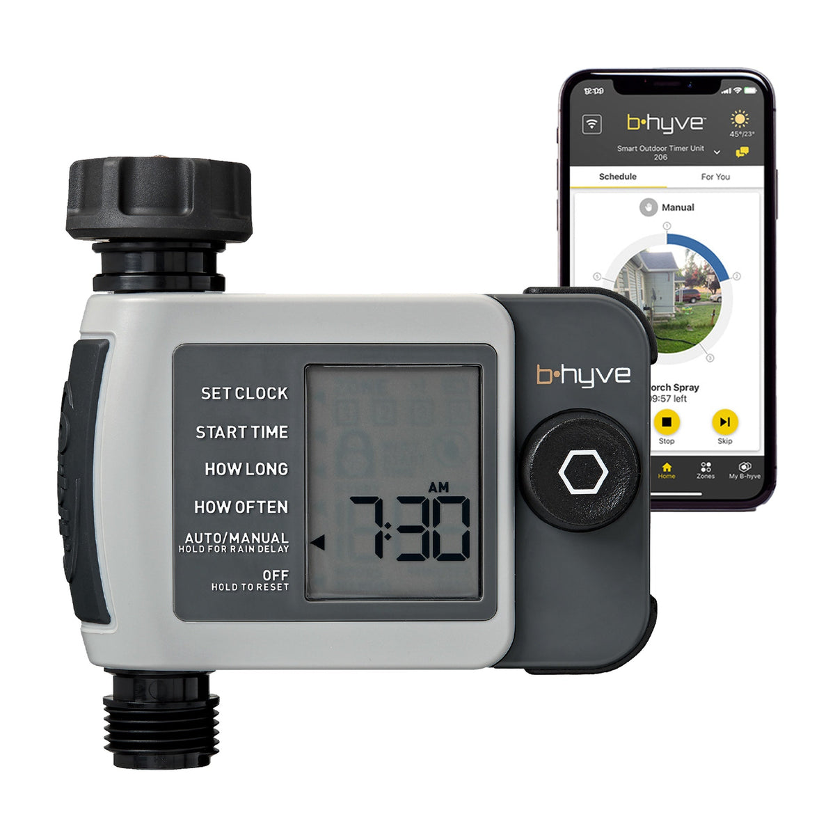 B-hyve XD 1-Outlet Bluetooth Hose Faucet Sprinkler Timer | 24511
