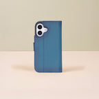Leathere iPhone 17 Wallet Case – Blue - New York