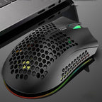 Hollow Out Game Luminous Charging Wireless Mouse