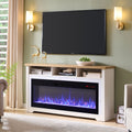 70 Inch Fireplace TV Stand for TVs up to 70" with 60" Smart Electric Fireplace