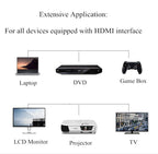 4K Display Port To HDMI Cable Adapter HDMI To HDMI Cable High Speed 2.0 Golden Plated Connection Cable Cord Compatible For UHD FHD