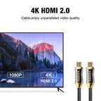 4K Display Port To HDMI Cable Adapter HDMI To HDMI Cable High Speed 2.0 Golden Plated Connection Cable Cord Compatible For UHD FHD