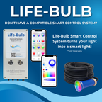 Life-Bulb Color LED Inground 1.5" Nicheless Pool Light (100ft Cord) | Replaces Pentair GloBrite | Lifetime Replacement Program