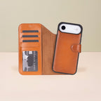 Premium Leather iPhone Air Wallet Case – Rustic Brown - Austin