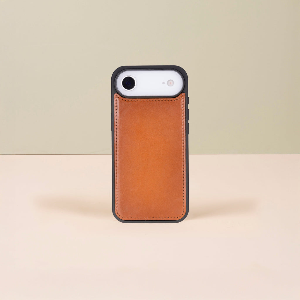 Premium Leather iPhone Air Wallet Case – Rustic Brown - Austin