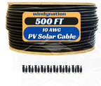 500 Foot Spool 10 Gauge 10 AWG Solar Panel Extension Cable Wire Black or Red Pure Copper