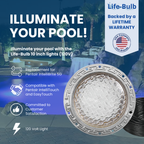 Life-Bulb 10" Color LED Inground Pool Light (100ft Cord) | Replaces Pentair IntelliBrite 5G (120V) | Lifetime Replacement Program