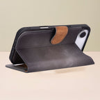 Premium Leather iPhone Air Wallet Case – Gray - Austin