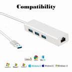 USB 3.0 Gigabit Ethernet Lan RJ45 Network Adapter Hub to 1000Mbps Mac PC Gigabit USB3.0 Ethernet Adapter