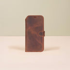 Leather iPhone 18 Pro Wallet Case – Brown - Austin