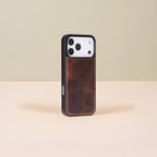 Leather iPhone 18 Pro Wallet Case – Brown - Austin