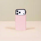 Leather iPhone 17 Pro  Wallet Case – Pink - Austin