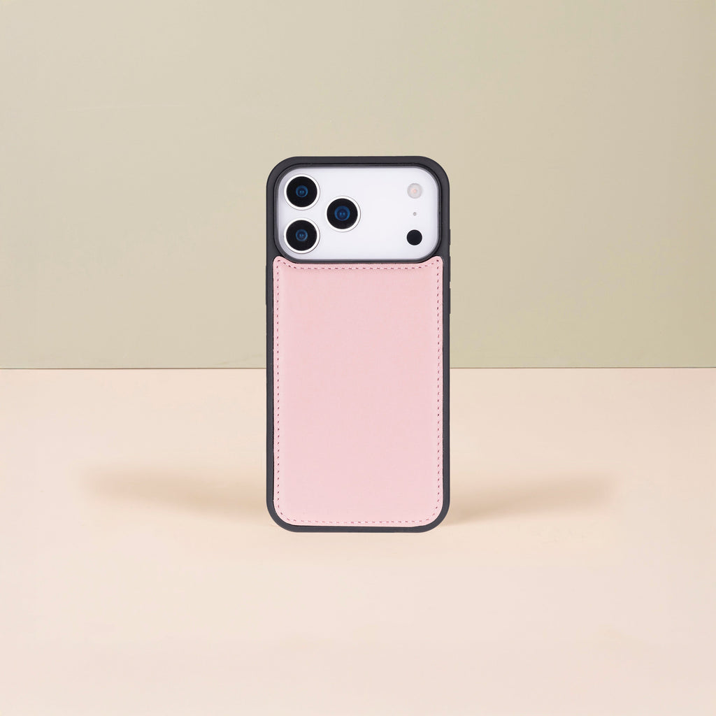 Leather iPhone 18 Pro  Wallet Case – Pink - Austin