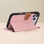 Leather iPhone 18 Pro  Wallet Case – Pink - Austin