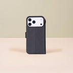 Leather iPhone 17 Pro Wallet Case – Black - Austin
