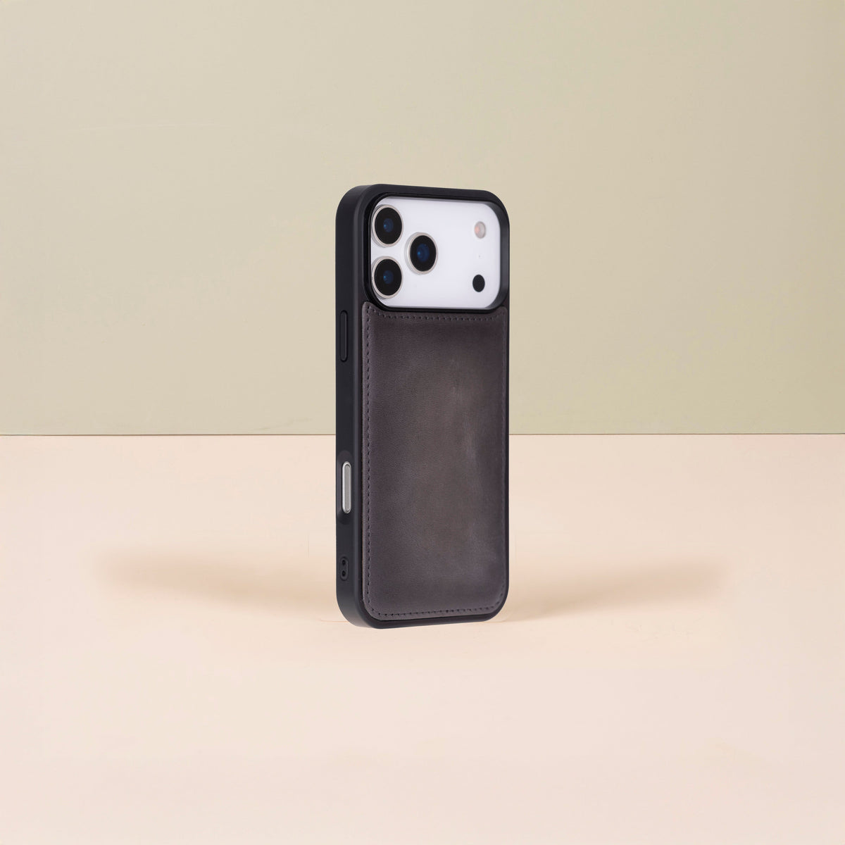 Leather iPhone 18 Pro Max Wallet Case – Gray - Austin