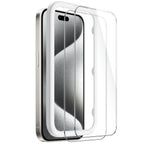 iPhone 15 Pro Max Tempered Glass Screen Protector - 2-Pack, Anti-Fingerprint | ZeroDamage