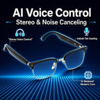 Smart AI Bluetooth Sunglasses Open Ear Audio, Polarized Sun Protection Glasses For Motorcycle Driving Cycling Hands Free Phone Call  Music Playback
