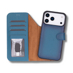 Leather iPhone 18 Pro Wallet Case – Blue - Austin