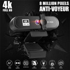 2K 4K Conference Webcam Autofocus USB Web Camera Laptop Desktop For Office Meeting Home With Mic 1080P HD Webcam For Video Conferencing Recording and Streaming
