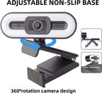 2K Webcam Web Camera Study Chat Work PC Laptop Desktop USB With Microphone WebCamera Home Auto Light Correction for Desktop Laptop Streaming Computer USB Web Camera