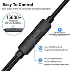 3-Pack: Noise Isolating Tangle Free In-Ear Headphones with Microphone