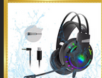 Luxury Gaming Headset with Microphone 3.5mm  Wired Earphone  Surround Sound Game Headphone for PC Gamer Computer Laptop Xbox
