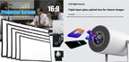 Portable Projector Small Straight Projector For Home Use 180 Degrees Projection Angle Automatic Focus Home Video Projector