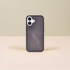 Leathere iPhone 17 Wallet Case – Gray - New York