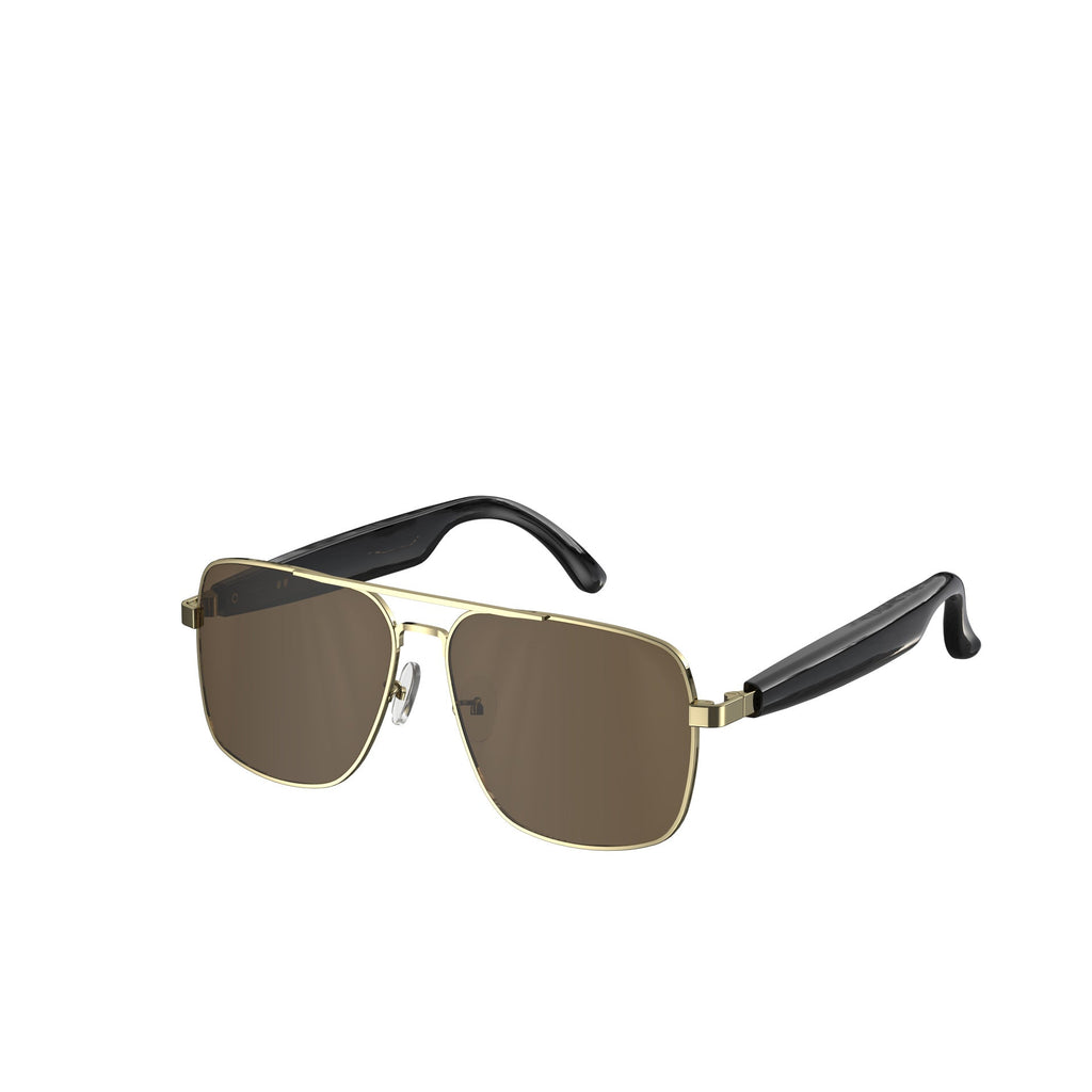 Smart AI Bluetooth Sunglasses Open Ear Audio, Polarized Sun Protection Glasses For Motorcycle Driving Cycling Hands Free Phone Call  Music Playback