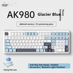Office Computer Bluetooth Keyboard Game Side Three-mode Wireless