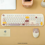 Wireless Keyboard & Mouse Combo - Silent Click, Colorful 104 Keys