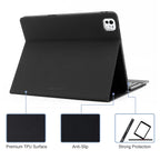 iPad Pro 13-inch (M4 2024 / M5 2025) Keyboard Case - Folio Design, Built-In Touchpad | Navigate Series