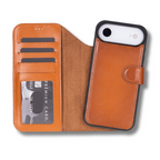 Premium Leather iPhone Air Wallet Case – Rustic Brown - Austin
