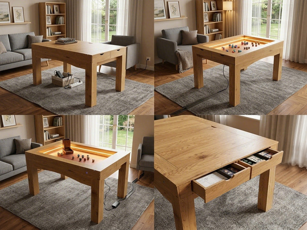 Gaming Table with Removable Top for 4-6 Players