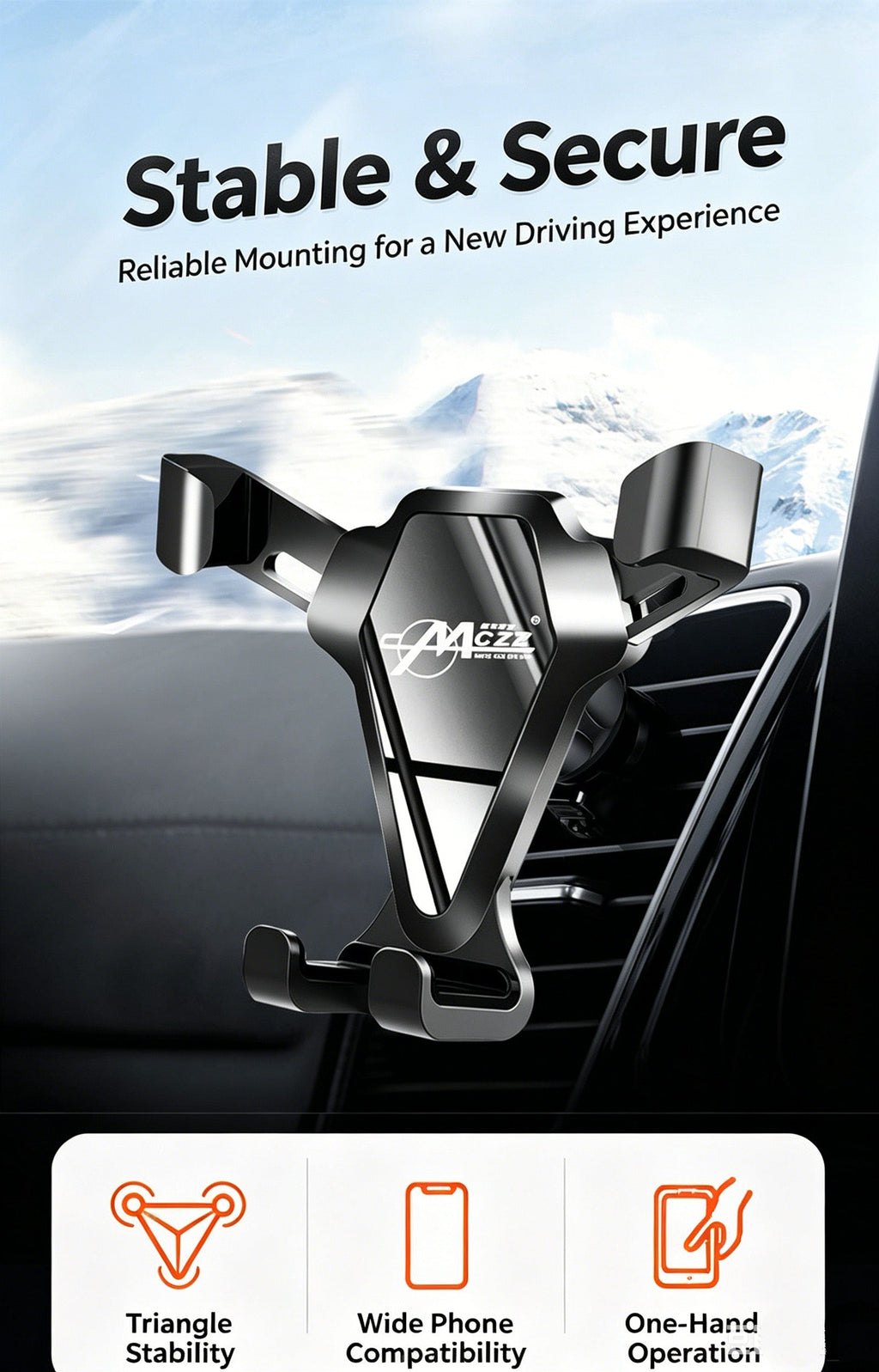 Gravity Car Phone Mount, Suction Cup Multi-functional Universal Cell Phone Holder For Car