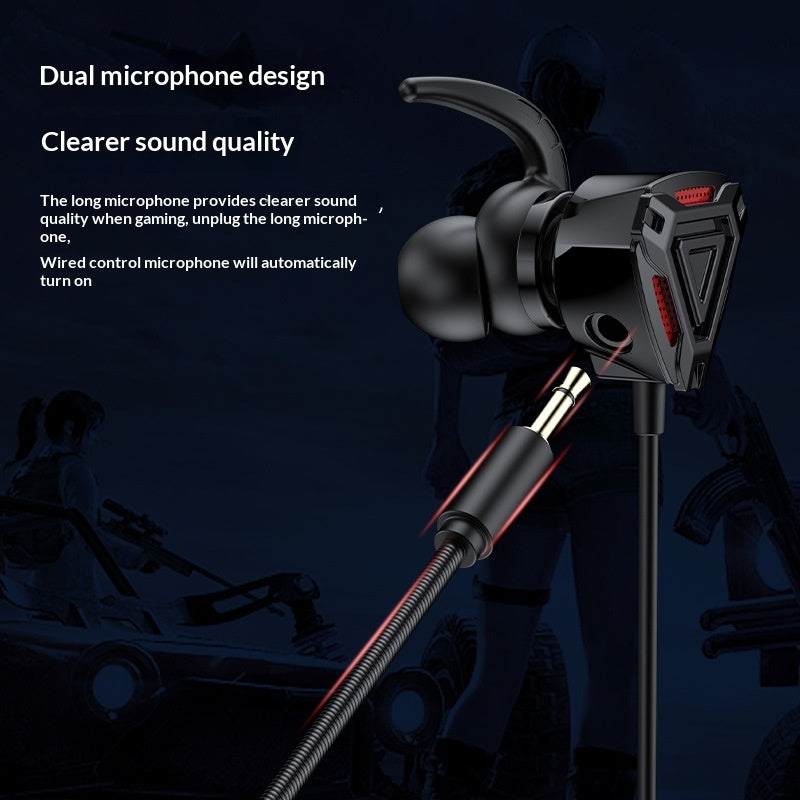 Mobile Gaming In-ear Wired Headset With Microphone For Phones And Computers