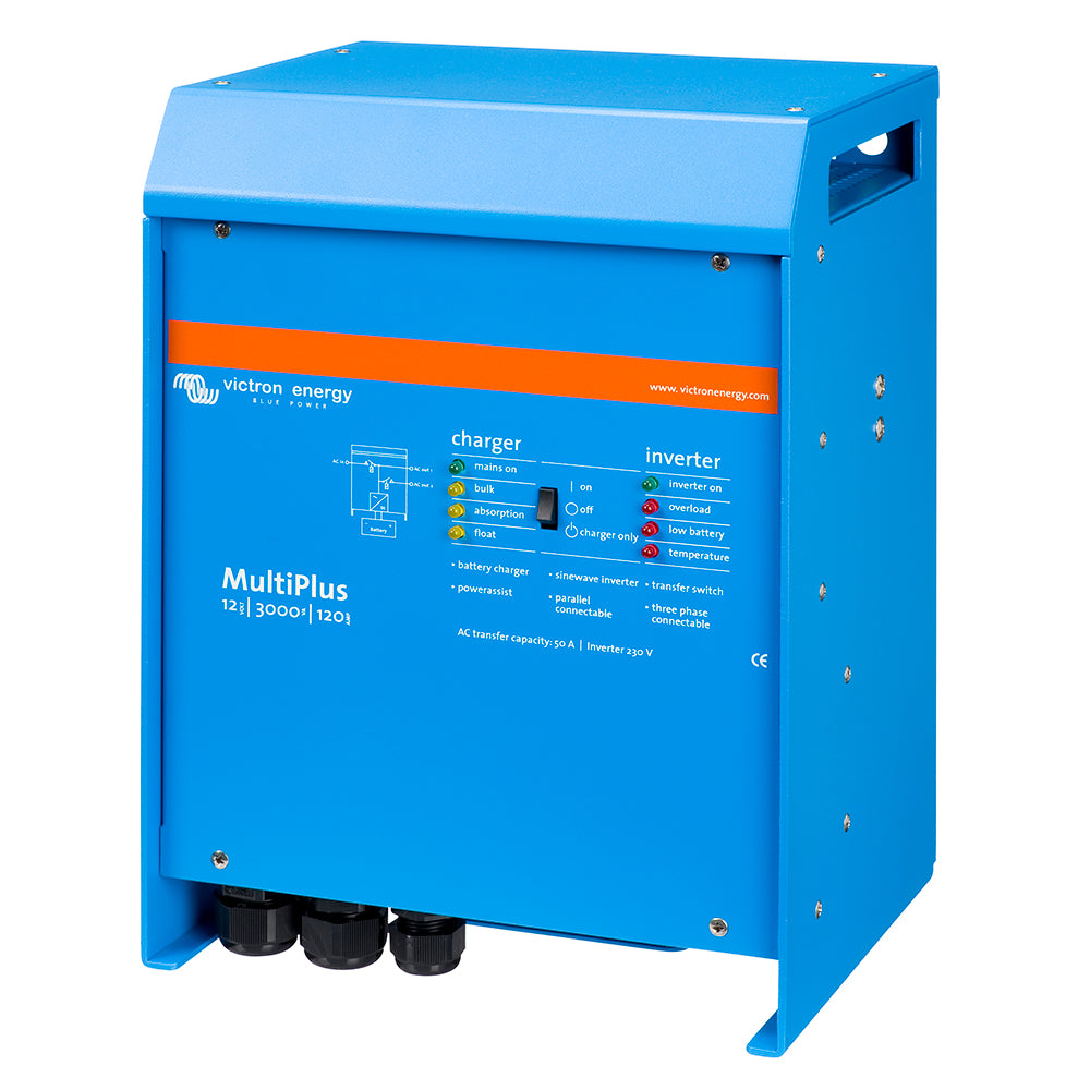 Victron MultiPlus Inverter/Charger 12VDC - 3000VA - 120VAC w/ 120AMP Battery Charger - 50AMP Transfer Switch (UL LISTED)