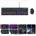 Wired Gaming Keyboard & Mouse Combo - 104-Key Anti-Ghosting RGB Backlight