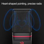Compatible with Apple, Condenser Microphone With Tripod 3.5 Mm Audio Computer Studio
