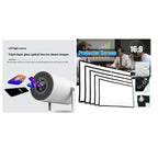 Portable Projector Small Straight Projector For Home Use 180 Degrees Projection Angle Automatic Focus Home Video Projector