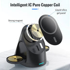 Magnetic wireless charger vertical three in one wireless charging stand suitable for Apple phones headphones and watcheser