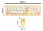 Wireless Keyboard & Mouse Combo - Silent Click, Colorful 104 Keys
