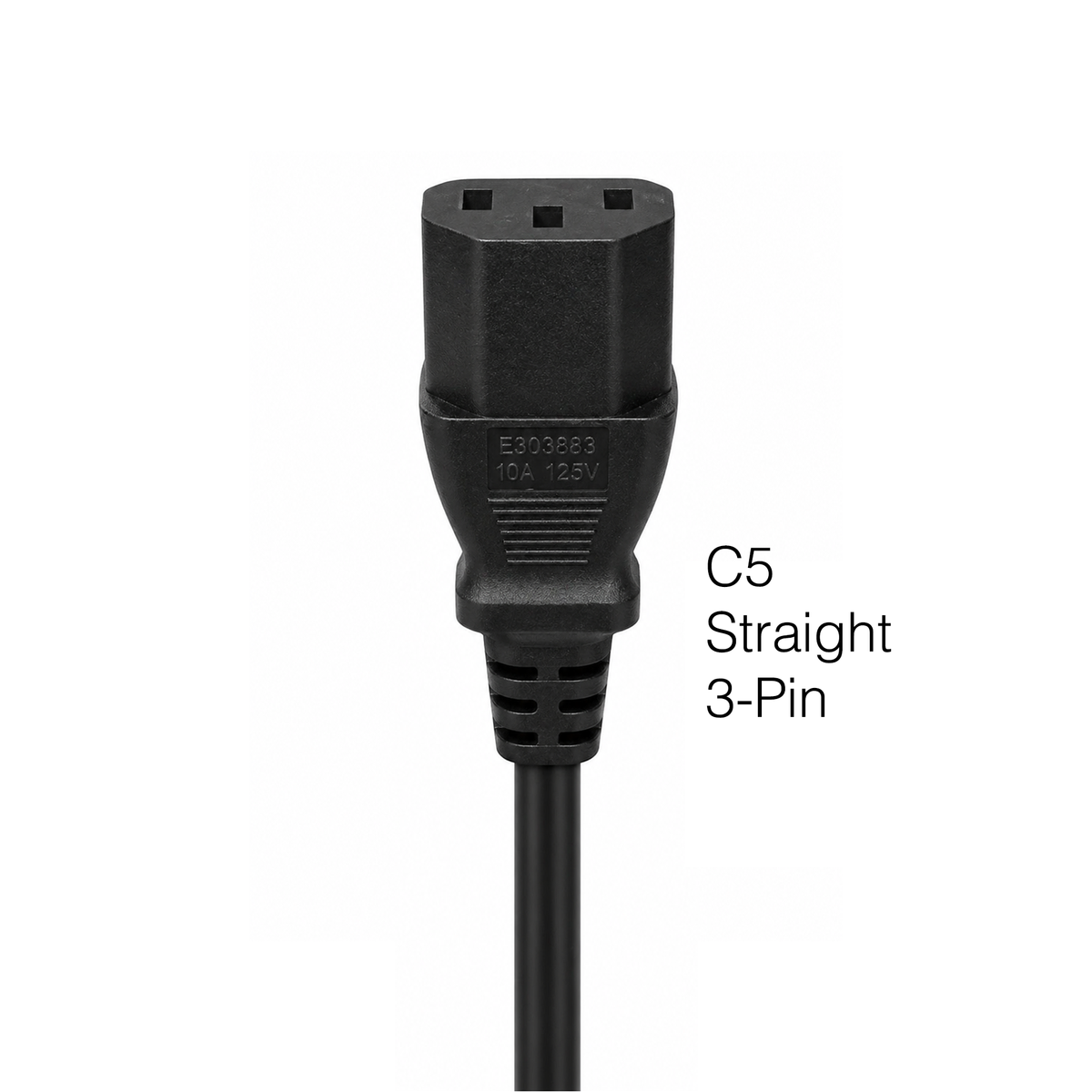 Vizio TV AC Power Cable | 6 Ft C5 Cloverleaf 3-Prong Grounded Cord - Vizio TV Power Cord