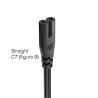 Anderic AC Power Cable Cord | 2 Prong Male to C7 (Figure 8) | 6 foot - C7STRAIGHT6