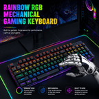 Wired Gaming Keyboard & Mouse Combo - 104-Key Anti-Ghosting RGB Backlight