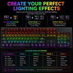 Wired Gaming Keyboard & Mouse Combo - 104-Key Anti-Ghosting RGB Backlight