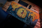 "Golden Aura" — Rust Deskmat