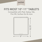 packlab Black iPad Sleeve Case – Slim Protective Tablet Case for iPad 10th Generation, iPad 11th Generation & iPad Air 11 Inch – Padded Zippered Tablet Sleeve with Organizer