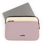 packlab Cream and Pink Laptop Sleeve with Front Pocket – Slim Padded 14 Inch Laptop Case – Minimal Computer Sleeve for Work, Travel, School & Everyday Carry